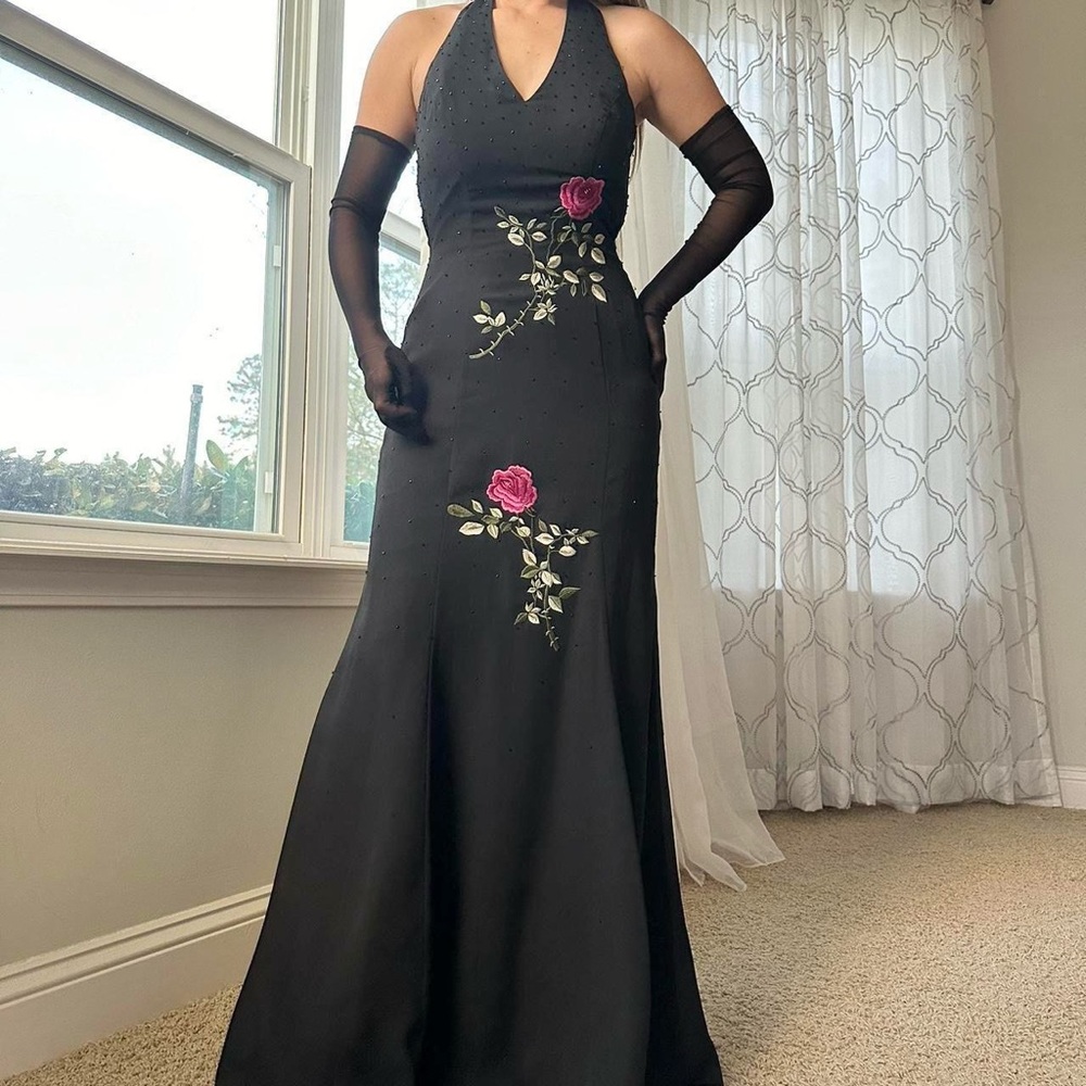 Maxi halter gown